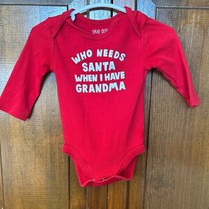 Okie Dokie Festive Red Bodysuit